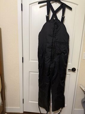 Walls Black Insulated Snow Bib Overalls